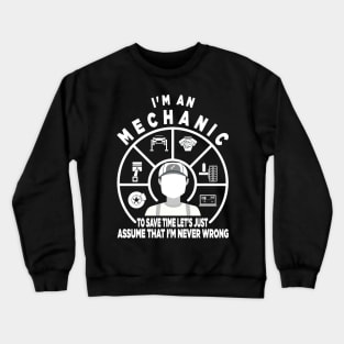 Mechanic Car Mechanic Profession Mechanical Crewneck Sweatshirt